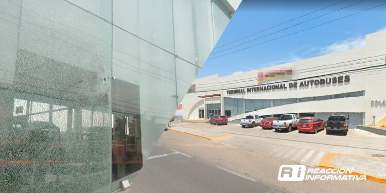 Reportan balazos en central camionera de Mazatlán; uno de los cristales quedó estrellado