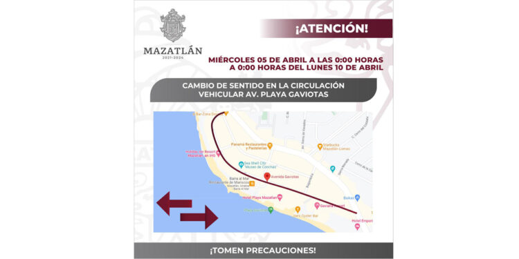 Avenida Gaviotas cambiará sentido a la circulación a partir del día miércoles