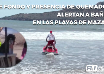 Mar de fondo y presencia de quemadores alertan a bañistas en las playas de Mazatlán