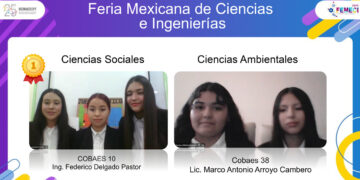 Alumnas de COBAES obtienen dos primeros lugares en Feria Nacional de Ciencias e Ingenierías