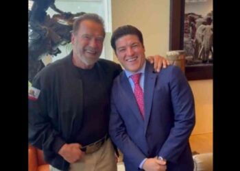 “Hasta la vista, Nuevo León”, Samuel García se reúne con Arnold Schwarzenegger en California
