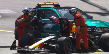 ‘Checo’ choca contra barrera y queda eliminado en la primera ronda de la qualy del GP de Mónaco