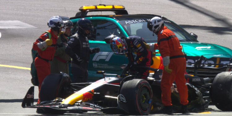 ‘Checo’ choca contra barrera y queda eliminado en la primera ronda de la qualy del GP de Mónaco