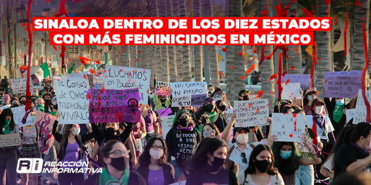 SINALOA dentro de los diez estados con más FEMINICIDIOS en México
