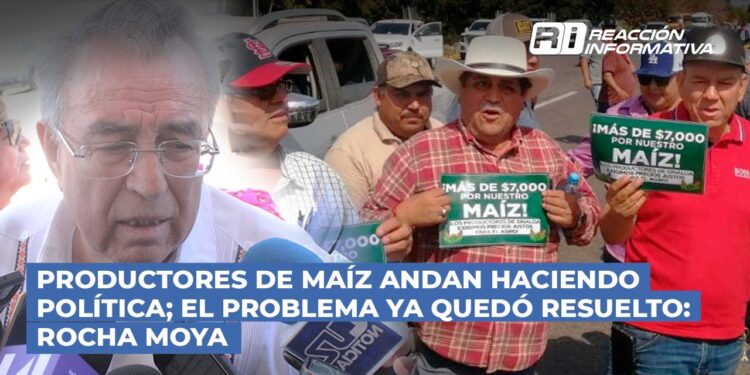 Productores de maíz andan haciendo política; el problema ya quedó resuelto: Rocha Moya