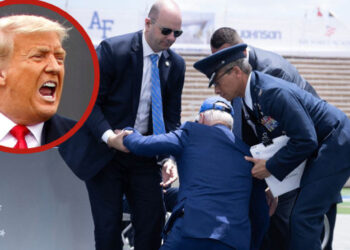 ¿Se burló? Trump reacciona a caída de Biden durante discurso