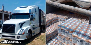 ¡Llevaba cervezas presuntamente clonadas! Así aseguraron tráiler con carga en Oaxaca VIDEO