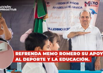 Refrenda Memo Romero su apoyo al deporte y la educación