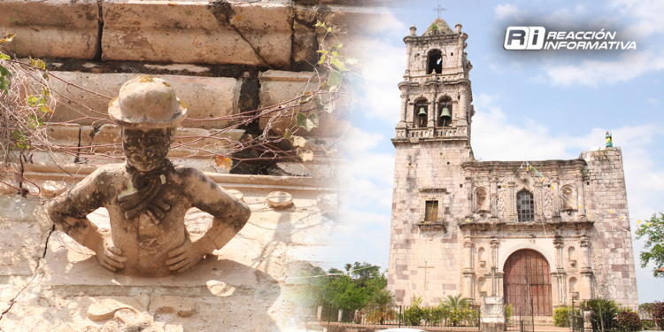 Un soldado de piedra que te escupe si no llegas “puro” al altar; La parroquia de Copala