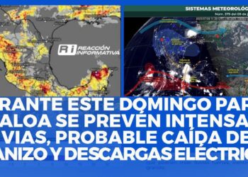 Pronóstico del tiempo para Sinaloa este domingo