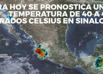 Para hoy se pronostica una temperatura de 40 a 45 grados Celsius en Sinaloa