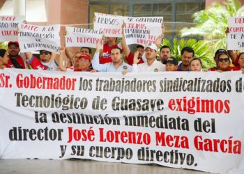 Maestros del Tecnológico de Guasave realizan paro laboral