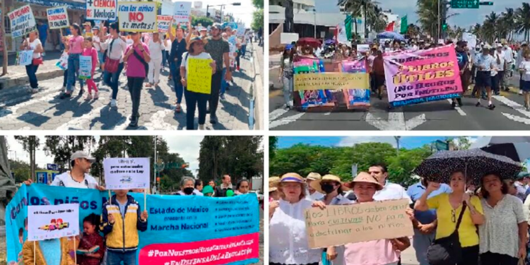 Protestan en México contra los libros de texto de la SEP
