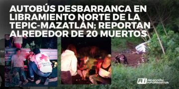 Autobús desbarranca en la Tepic-Mazatlán; reportan alrededor de 20 muertos