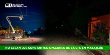 No cesan los constantes apagones de la CFE en Mazatlán