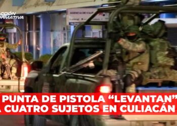 A punta de pistola “levantan” a cuatro sujetos en Culiacán