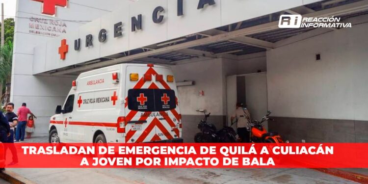 Trasladan de emergencia de Quilá a Culiacán a joven por impacto de bala