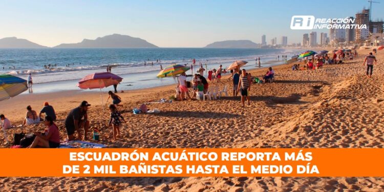 ¡Con este calor se antoja ir a la playa! Escuadrón Acuático reporta más de 2 mil bañistas hasta el medio día
