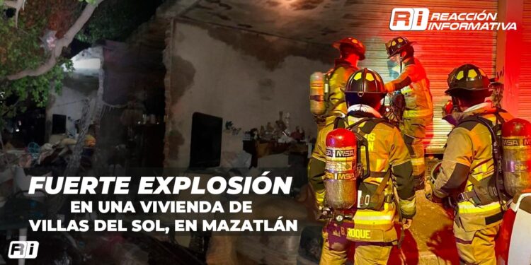 Fuerte explosión en una vivienda de Villas del Sol, en Mazatlán