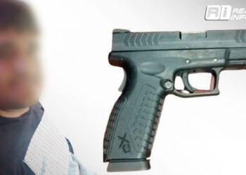 Policía Estatal Preventiva asegura a hombre con arma de fuego