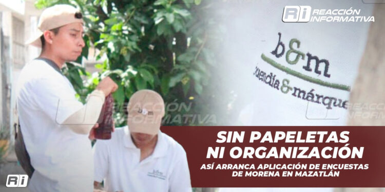 Sin papeletas ni organización, así la aplicación de encuestas de Morena en Mazatlán hasta el momento