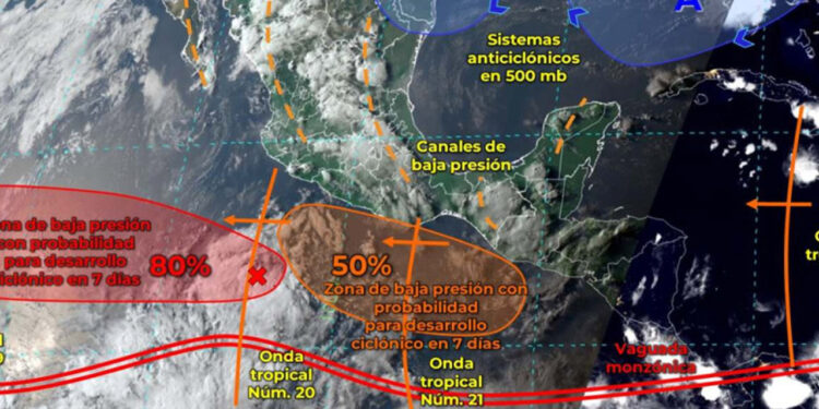 Conagua alerta posible formación de Ciclón Tropical en costas del pacífico mexicano