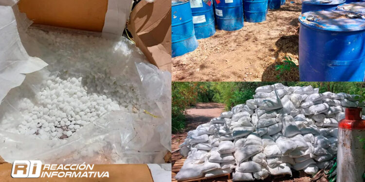 Aseguran en Sonora tres toneladas de presunta metanfetamina
