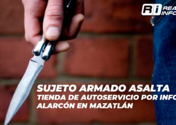 Sujeto armado asalta tienda de autoservicio por Infonavit Alarcón en Mazatlán