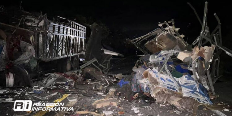 Choque de tráiler y autobús de pasajeros en autopista Tehuacán-Oaxaca, deja varios muertos y heridos