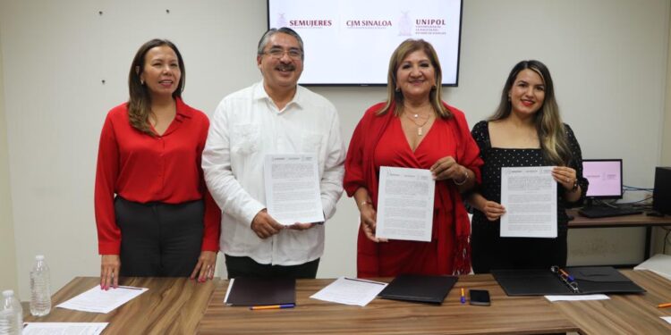 Firman convenio de colaboración Centro de Justicia para las Mujeres con la UNIPOL