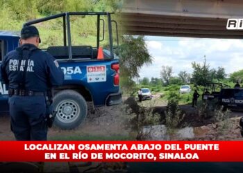 Localizan osamenta abajo del puente en el río de Mocorito, Sinaloa
