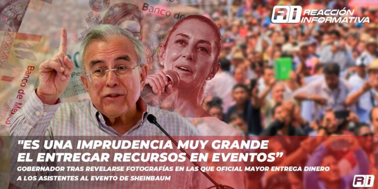 “Es una imprudencia muy grande el entregar recursos en eventos, se presta para acarreos”: Gobernador tras revelarse fotografías en las que Oficial Mayor entrega dinero a los asistentes al evento de Sheinbaum