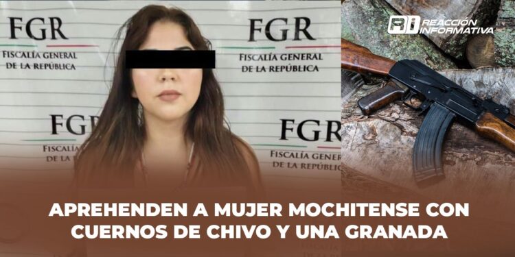 Aprehenden a Mujer Mochitense con cuernos de chivo y una granada