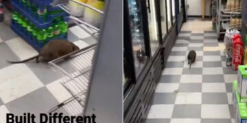 ¡Parece un perro! Captan impresionante video de enorme rata en local de Nueva York