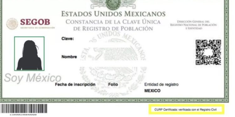 ¿Cómo será la nueva CURP con fotografía que aprobó el Senado?