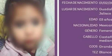 Detienen en Jalisco al presunto feminicida de Kailani, una niña de 3 años