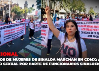 Cientos de mujeres de Sinaloa marchan en CDMX; acusan acoso sexual por parte de funcionarios sinaloenses