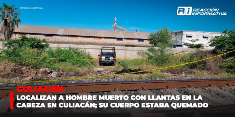Localizan a hombre muerto con llantas en la cabeza en Culiacán; su cuerpo estaba quemado