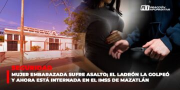 Mujer embarazada sufre asalto; el ladrón la golpeó y ahora está internada en el IMSS de Mazatlán