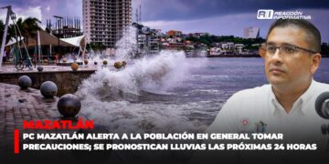 PC Mazatlán ALERTA a la población en general tomar PRECAUCIONES; se pronostican lluvias las próximas 24 horas