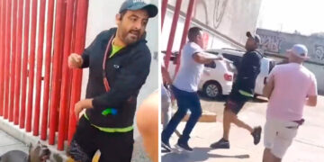 Hombre golpea a mujer que le pidió poner correa a su perro