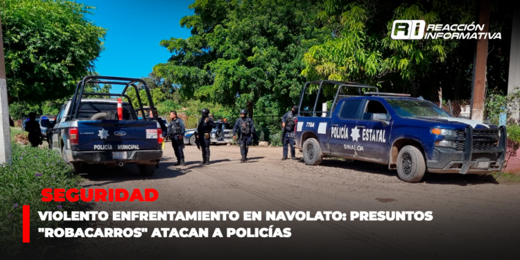 Violento enfrentamiento en Navolato: Presuntos “robacarros” atacan a policías