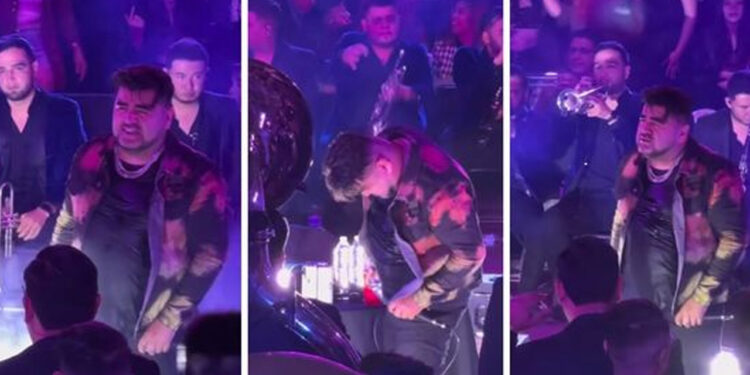 ¿Borracho? Captan a ‘El Mimoso’ en aparente estado inconveniente durante palenque y lo critican