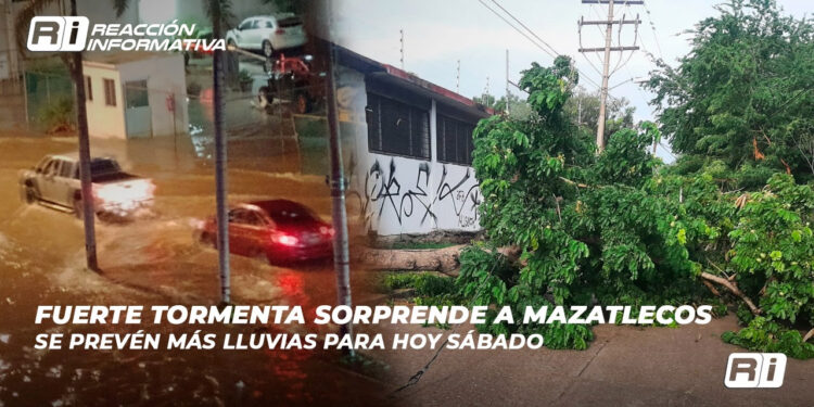 Fuerte tormenta sorprende a mazatlecos, se prevén más lluvias para hoy sábado