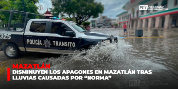 Disminuyen los apagones en Mazatlán tras lluvias causadas por “Norma”