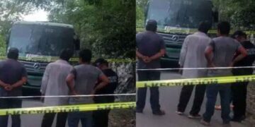 Autobús de pasajeros recibe descarga eléctrica por cableado “colgado” en San Luis Potosí