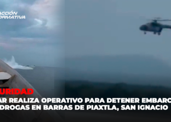 SEMAR realiza impresionante operativo para detener embarcación con drogas en Barras de Piaxtla, San Ignacio