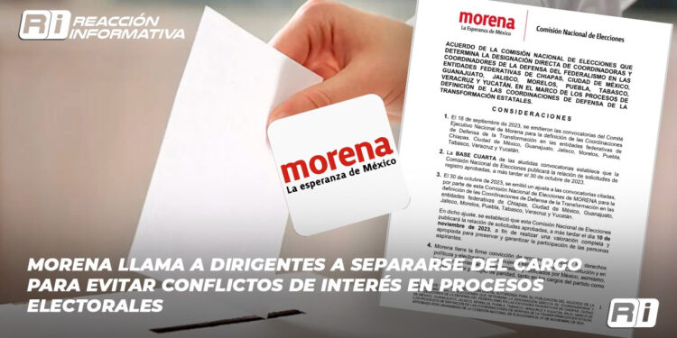 Morena Llama a Dirigentes a Separarse del Cargo para Evitar Conflictos de Interés en Procesos Electorales