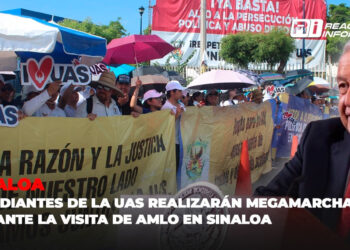 Estudiantes de la UAS realizarán megamarcha durante la visita de AMLO en Sinaloa