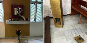 Dejan destrozos tras robo de mil pesos a iglesia de la Sagrada Familia en Sinaloa